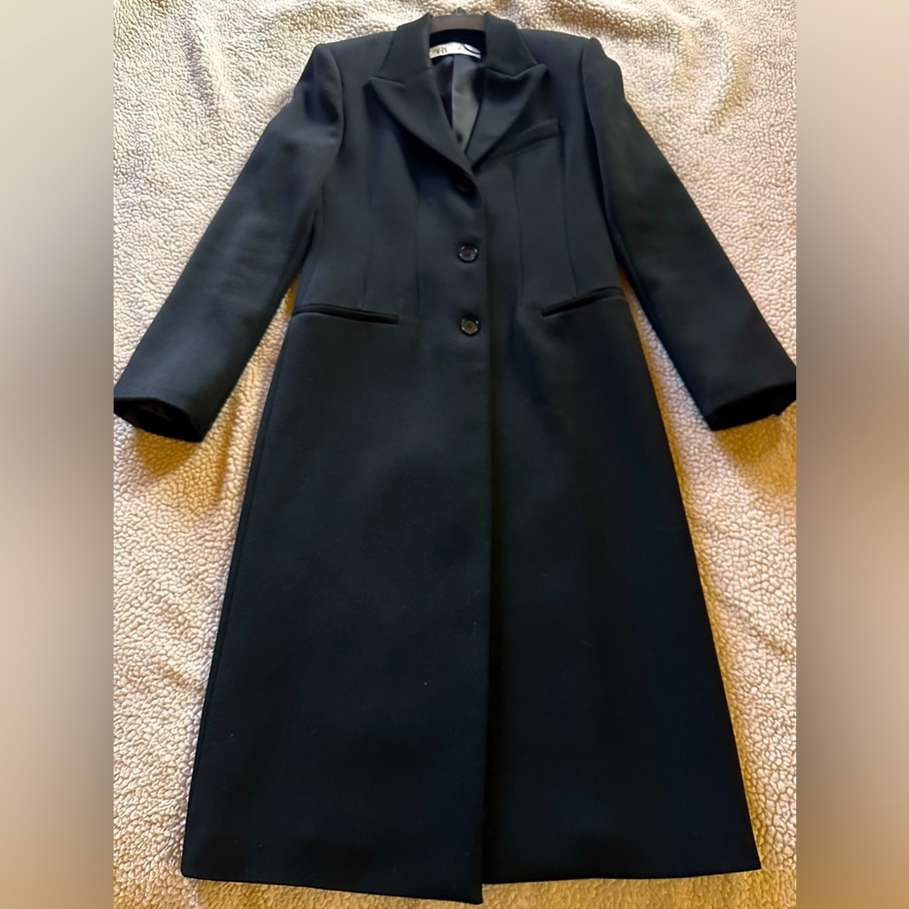 ZARA FITTED SHOULDER PAD COAT LIMITED EDITION